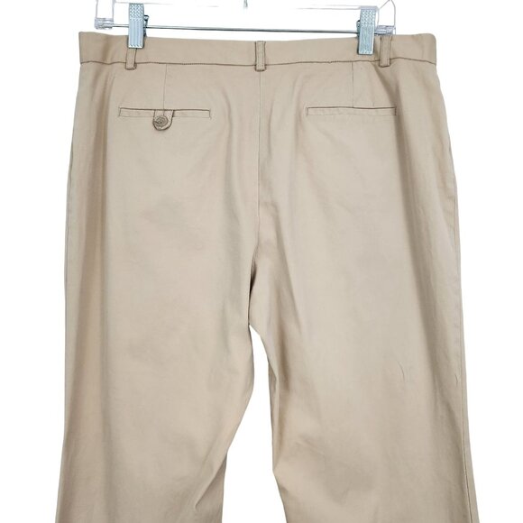 J. Crew Pants Women's Size 33 Waist Midrise Straight Wide Leg Pockets Khaki - Picture 5 of 7